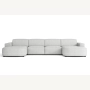 Olio Nobile Nowoczesna sofa w kształcie litery U Tkanina Raven 6